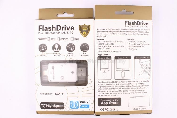 Флешка i-FlashDevice HD для iPhone 5/5s/6/6s/7/8/X + Android + USB 3.0