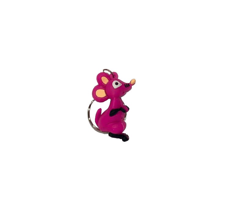 Брелок Крыса, темно-розовый