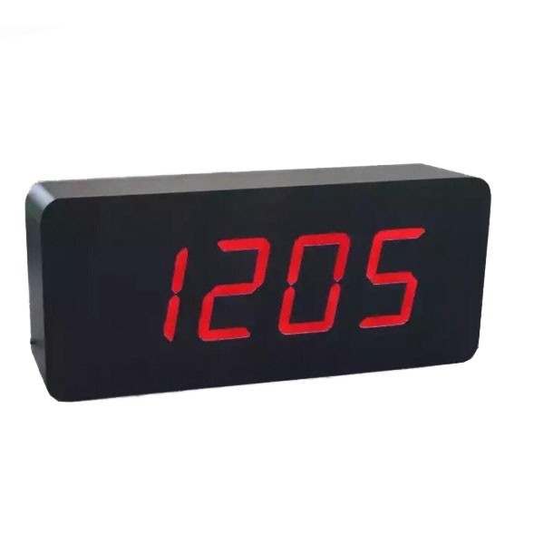 Часы электронные VST-865, черный с красными цифрами