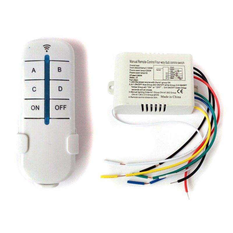 Пульт ДУ 4-канальный для дистанционного управления освещением и электроприборами