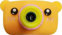 Детская фотокамера "Мишка" (micro SD/русс яз) в коробке, оранжево-розовая