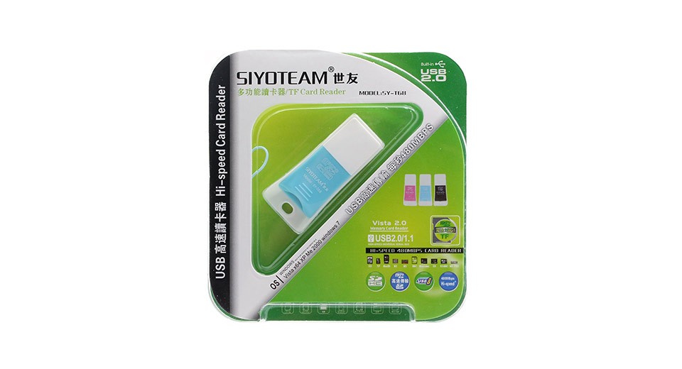 Кардридер Siyoteam SY-T68 USB 2.0, 480 мбит/c