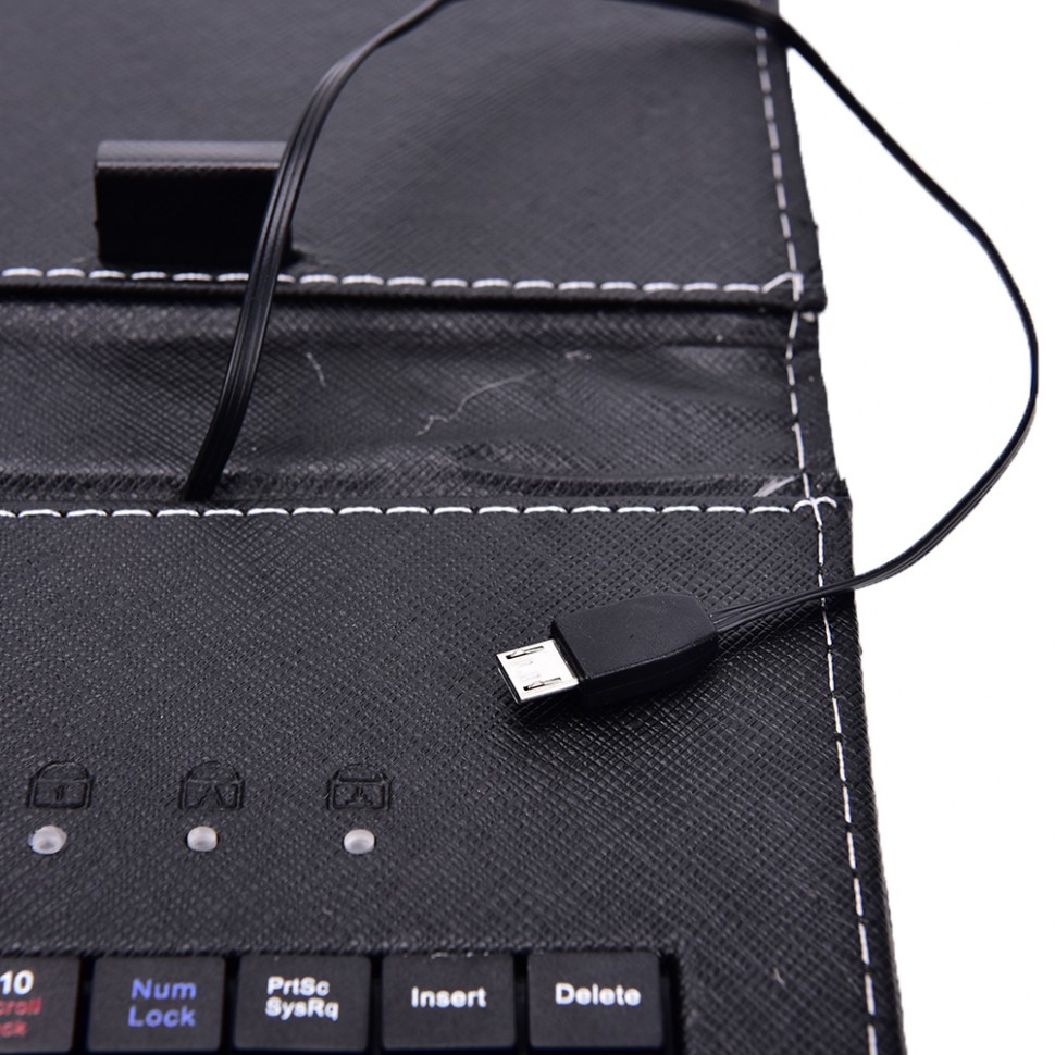 Чехол клавиатура для планшета / смартфона micro USB, черный