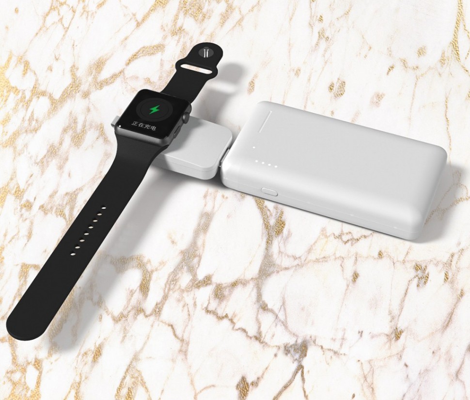 Беспроводное зарядное устройство USB для Apple Watch Series, белое