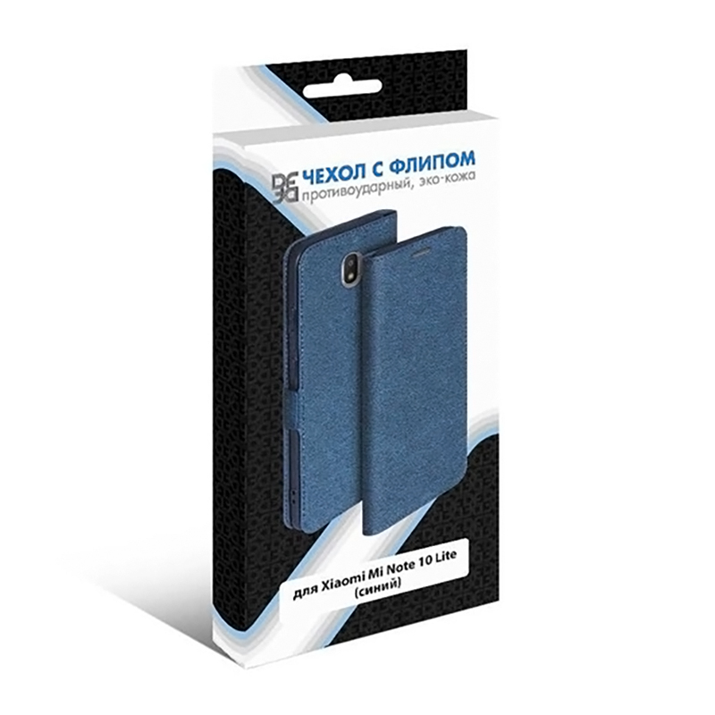 Чехол-книжка для Xiaomi Mi Note 10 Lite DF xiFlip-59 синий