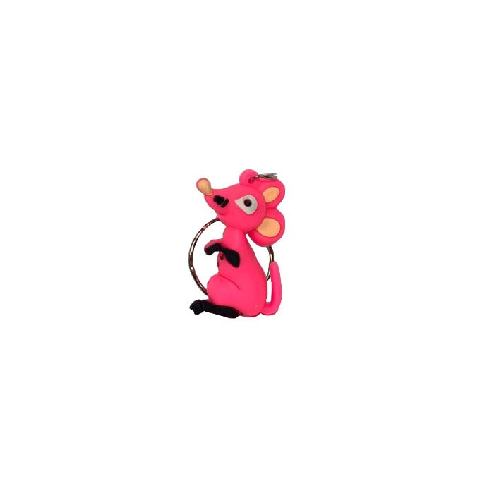 Брелок Крыса, розовый