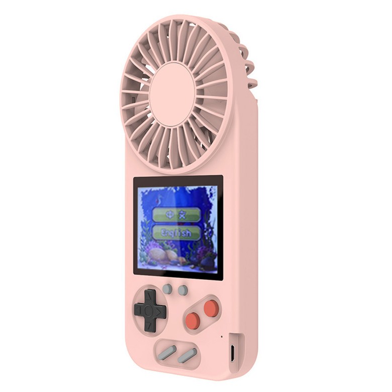 Игровая портативная консоль с вентилятором 800 mAh, розовая