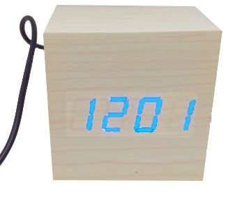 Часы электронные VST-869, белые с синими цифрами