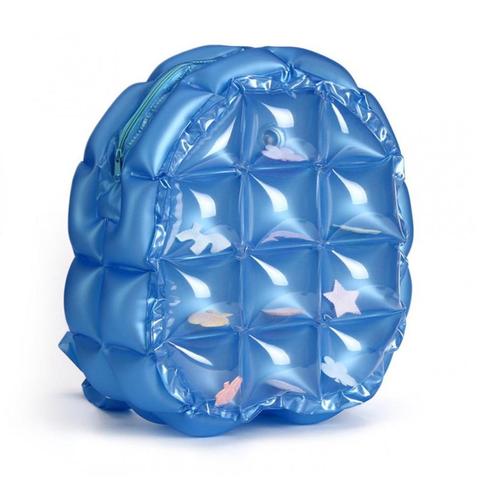 Детский надувной влагозащитный рюкзак 30x25 см, синий