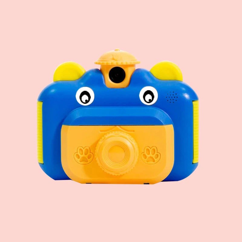 Детская цифровая фото-видеокамера с функцией печати фотографий, голубая