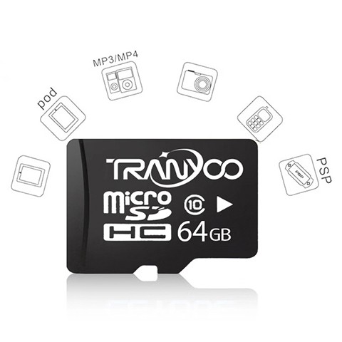 Карта памяти TranYoo C10 Micro SD класс 10, 64 Гб