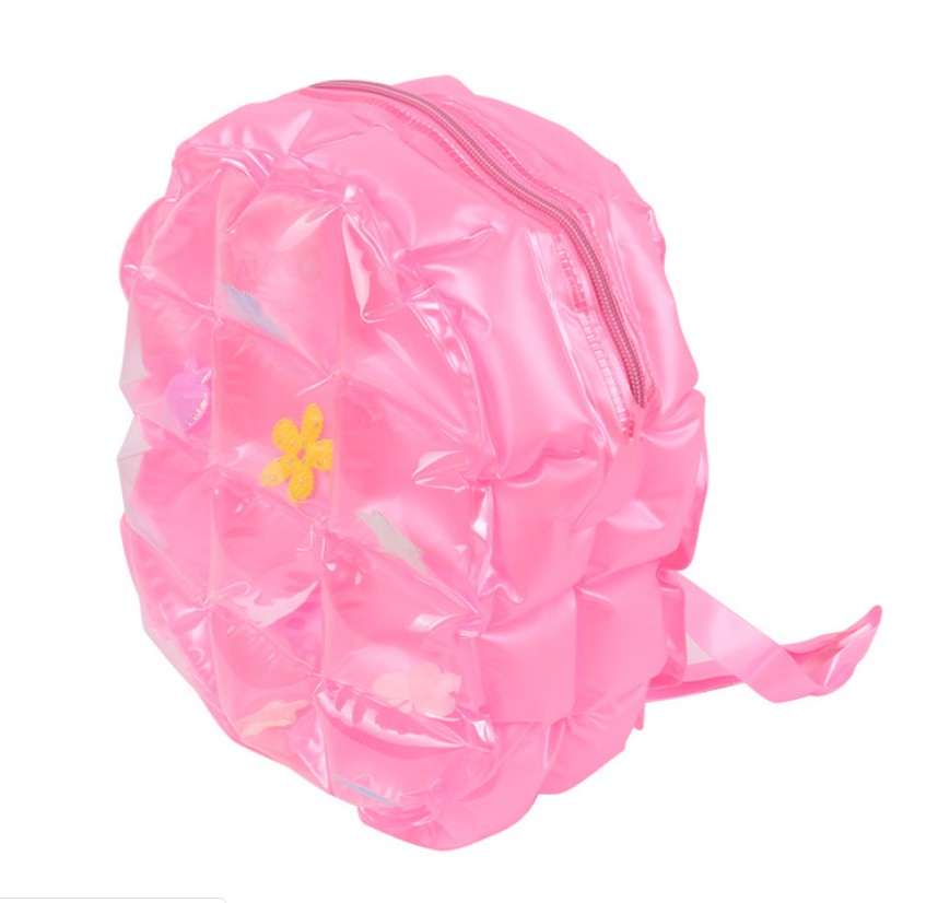 Детский надувной влагозащитный рюкзак 30x25 см, розовый