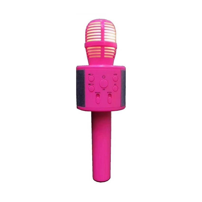 Беспроводной караоке-микрофон Q858 розовый