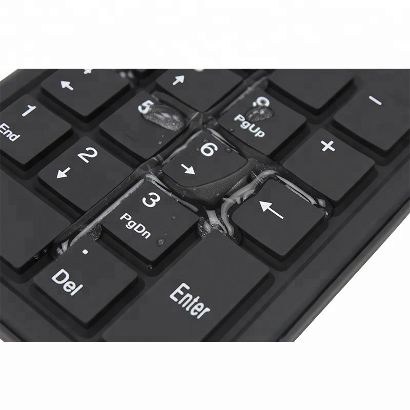 Цифровой блок клавиатуры USB силиконовый, черный