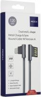 Кабель Rock Dual-end L-shape Metal Charge & Sync Round Cable W/Version A Type-C 1.2м