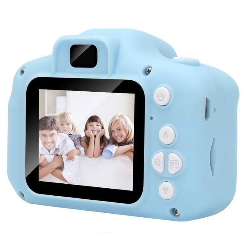 Детский цифровой мини фотоаппарат, голубой