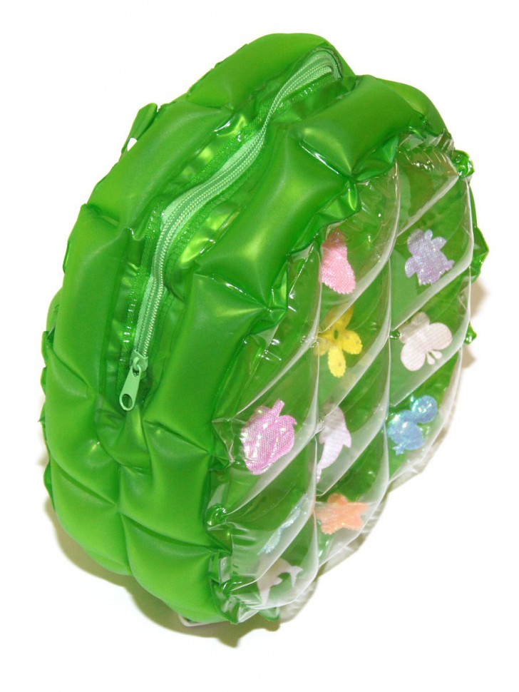 Детский надувной влагозащитный рюкзак 30x25 см, зеленый