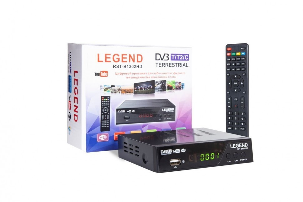 Цифровой приемник для кабельного и эфирного телевидения LEGEND RST-B1302HD