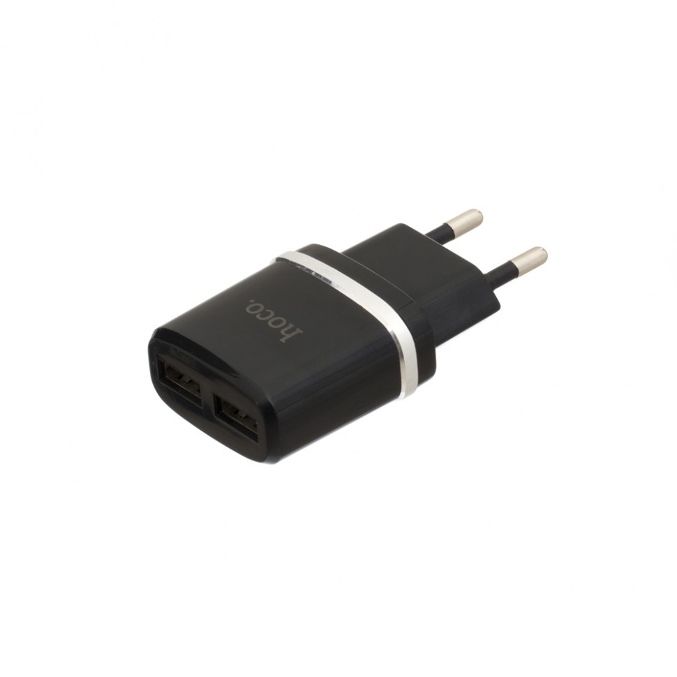 СЗУ Hoco C12 Smart Dual USB + кабель Lightning
